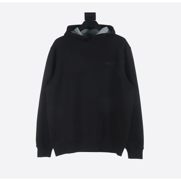 Gucci 24 Small Standard Space Cotton Composite Knit Hooded Sweatshirt