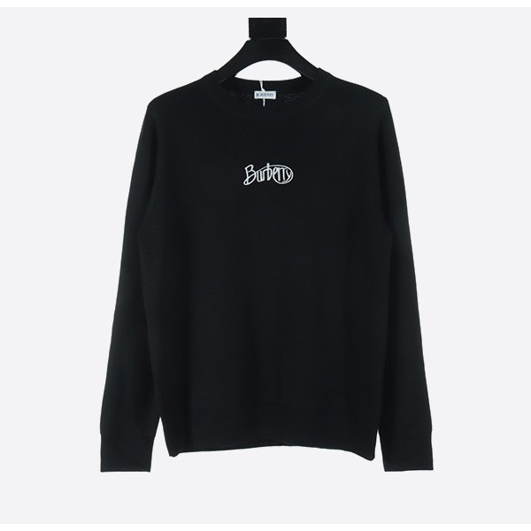 Burberry 3D Embroidered Cursive Crew Neck Sweater