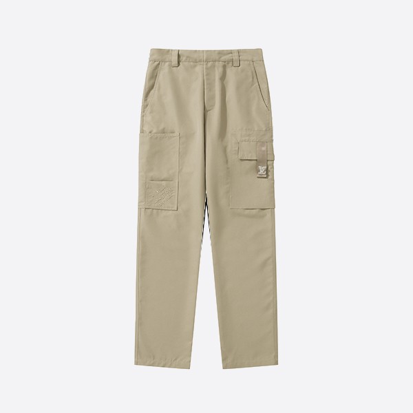 Louis Vuitton 2024 Brown Signature Cotton Cargo Trousers