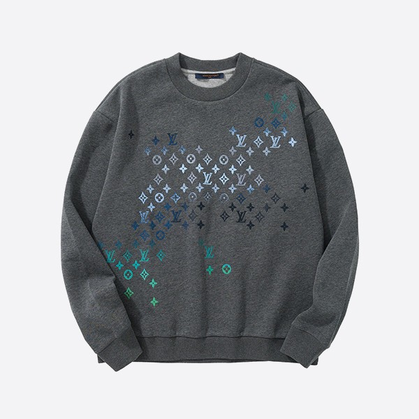 Louis Vuitton embroidered cotton sweatshirt in grey