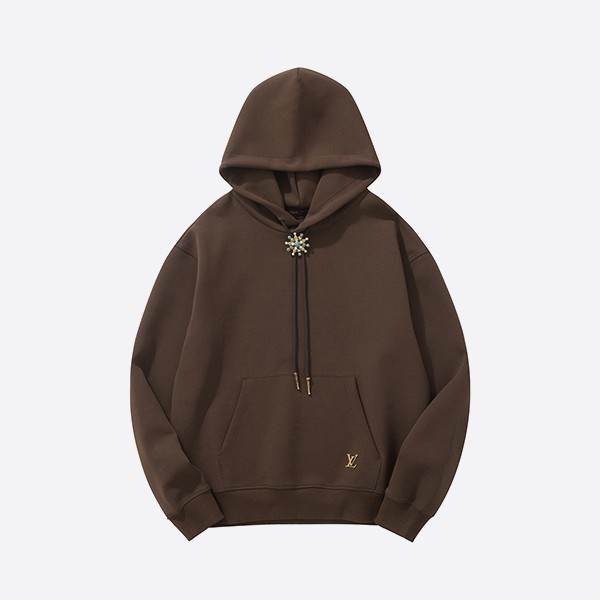 Louis Vuitton Signature Cotton Hoodie, Brown