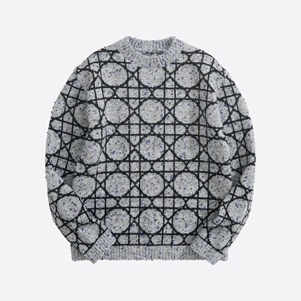 Dior Cannage Sweater in Grey