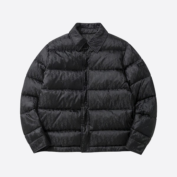 Dior Oblique Quilted Jacket in Black Technical Jacquard