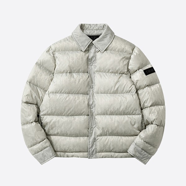 Dior Oblique Quilted Jacket in Grey Technical Jacquard