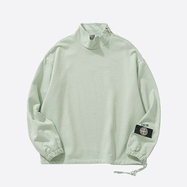 Dior x Stone Island cotton fleece sweater in green