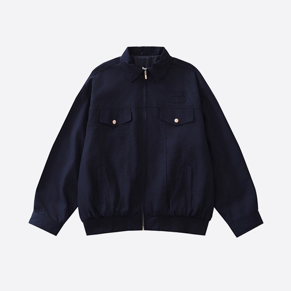 Miu Miu Batavia Coach Jacket in Navy