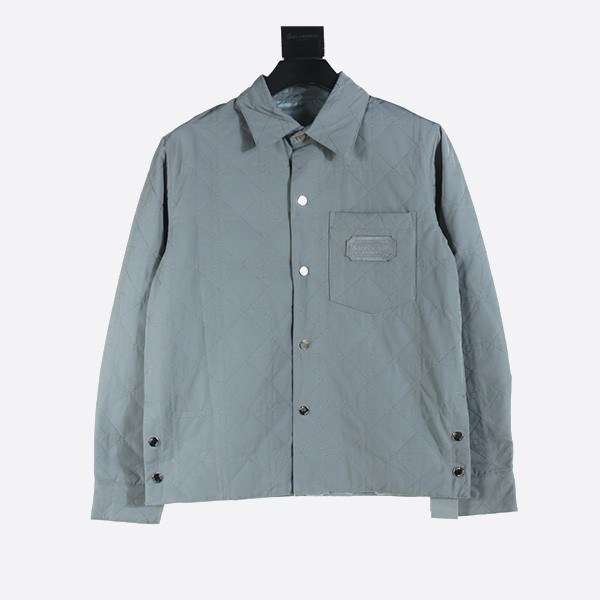 Dior's new diamond check shirt jacket in charcoal