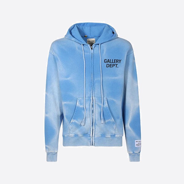 Gallery Dept Sunfade English Logo Zip-Up/Blue