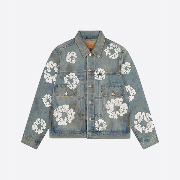 Denim Tears 24FW Dirty Wash Wreath Type 2 Jacket/Light Wash