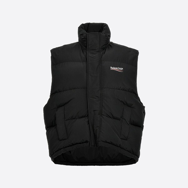 Balenciaga Political Campaign Down Vest in Black