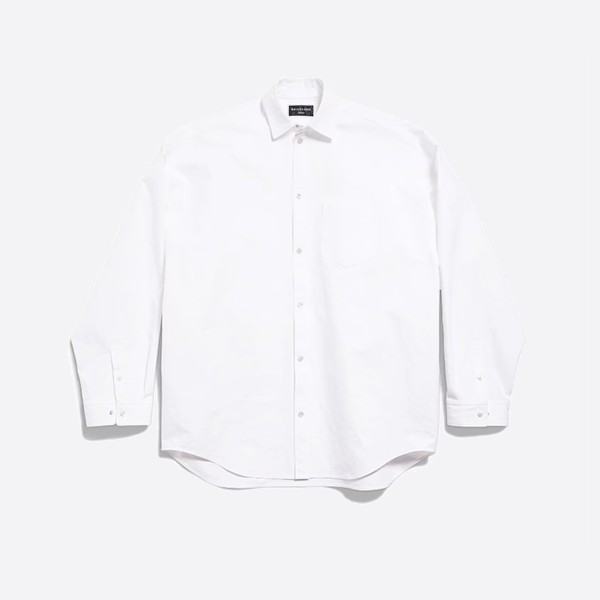 Balenciaga outerwear shirt, large fit, white
