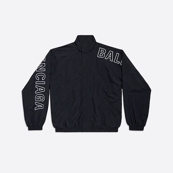 Balenciaga Outline Tracksuit Jacket in Black