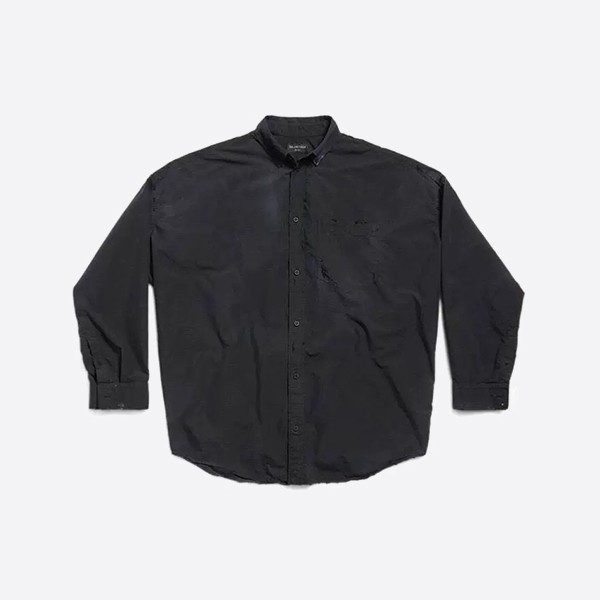 Balenciaga Cocoon Shirt, Large Fit, Black
