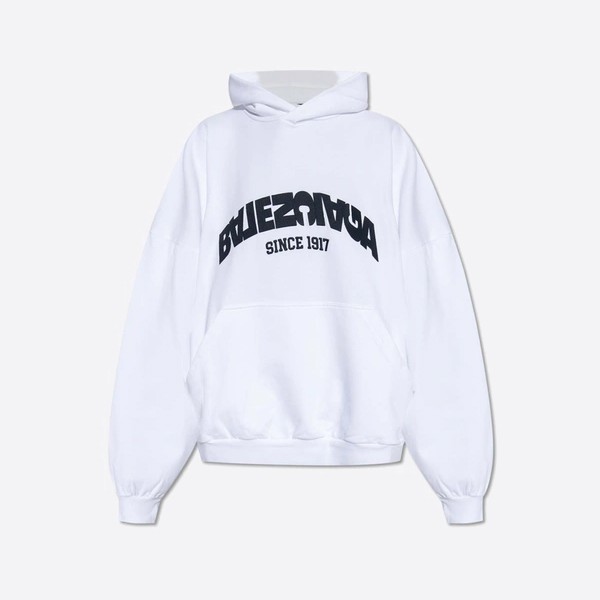 Balenciaga White Backflip Round Hoodie