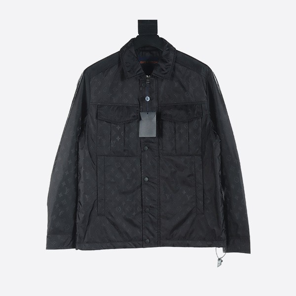 Louis Vuitton Double Pocket Presbyopia Print Lightweight Cotton Jacket in Black