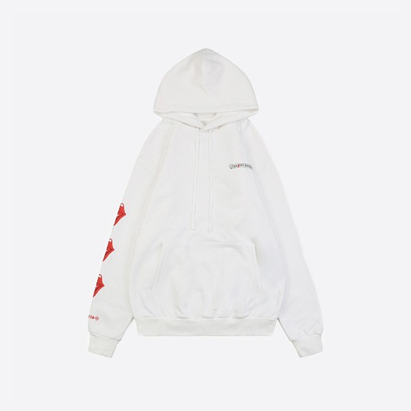 Chrome Hearts 23FW Sanskrit Big Tongue Print Hooded Sweatshirt Red