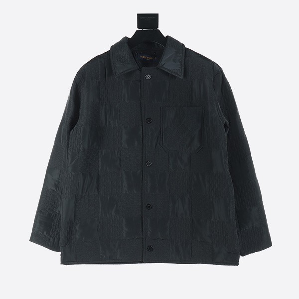Louis Vuitton 2024FW 3D Checkerboard Quilted Lapel Cotton Jacket