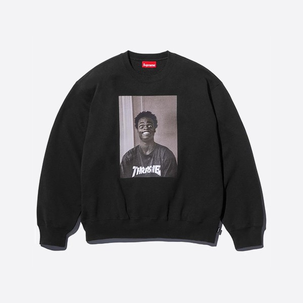 Supreme Thrasher Crew Neck Heather Black