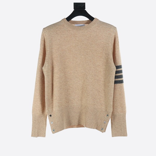 Thom Browne 3-Button Australian Wool Crew Neck Sweater