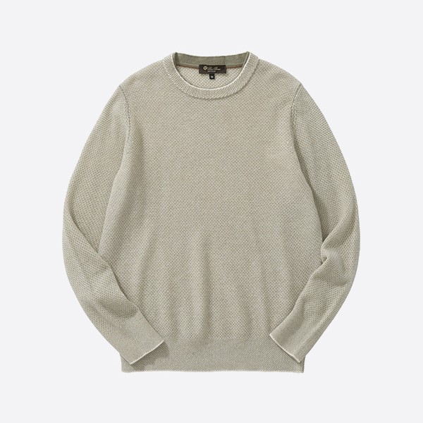 Loro Piana Cashmere Girocollo City Crewneck Sweater Beige