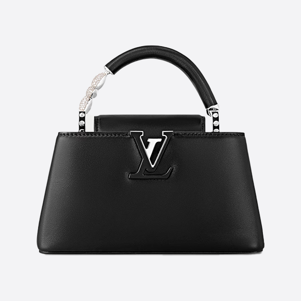 Louis Vuitton Black & White Capucines East & West Mini Bag M24706