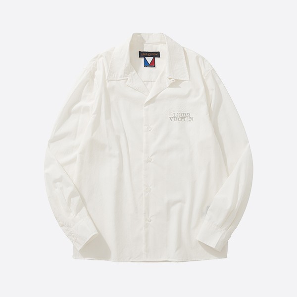 Louis Vuitton open collar long sleeve shirt white