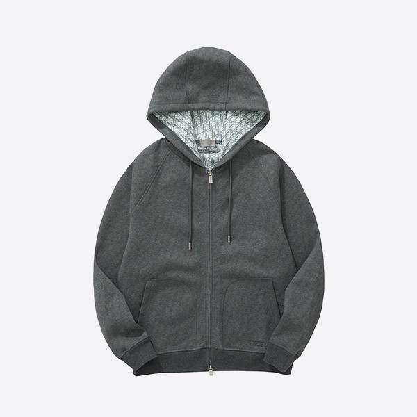 Dior hooded track jacket in grey