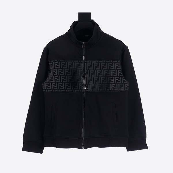 Fendi Double F Presbyopia Patchwork Zip Jacket