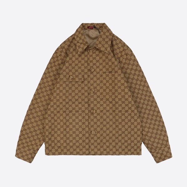 Gucci 24Fw Double G Jacquard 4-Pocket Jacket in Brown