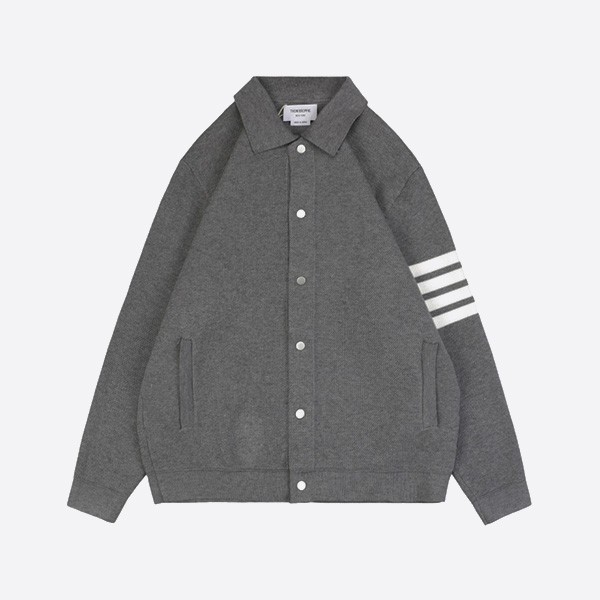 Thom Browne 24Fw 4-Bar Lapel Jacket in Gray