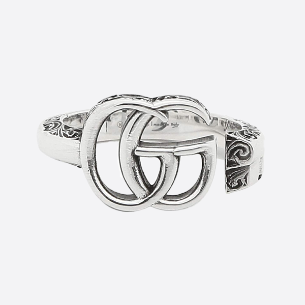 Gucci 925 Sterling Silver GG Marmont Series Keychain 627760 J8400 0701