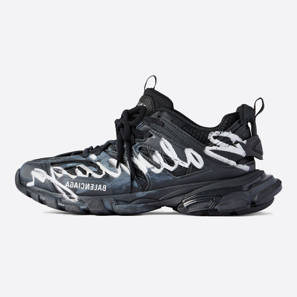 Balenciaga Large Side Logo Graffiti Black 542436WTRHW1090
