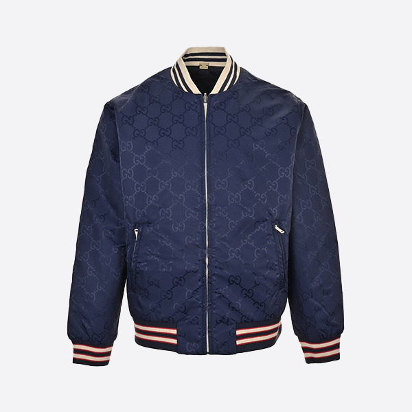 Gucci Allover Double G Jacquard Reversible Padded Jacket