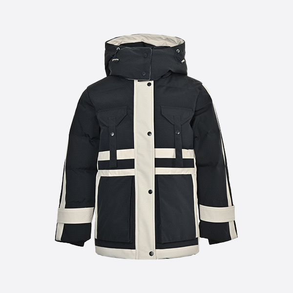 Celine Workwear Down Jacket with Contrast Color Multifunctional Pocket Hat and Detachable Pocket