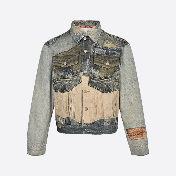 Acne Studio 2024 Spring/Summer Collection Digital Direct Injection 3D Contrast Denim Jacket