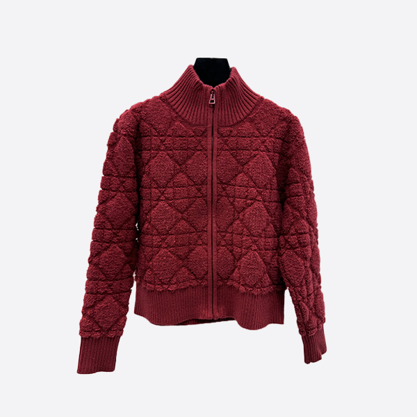 Dior stand collar diamond knit jacket