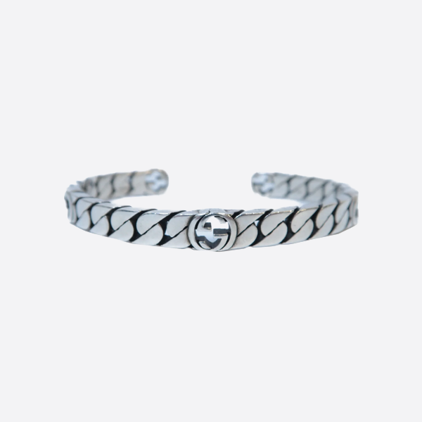 Gucci's new 925 sterling silver interlocking double wide bracelet