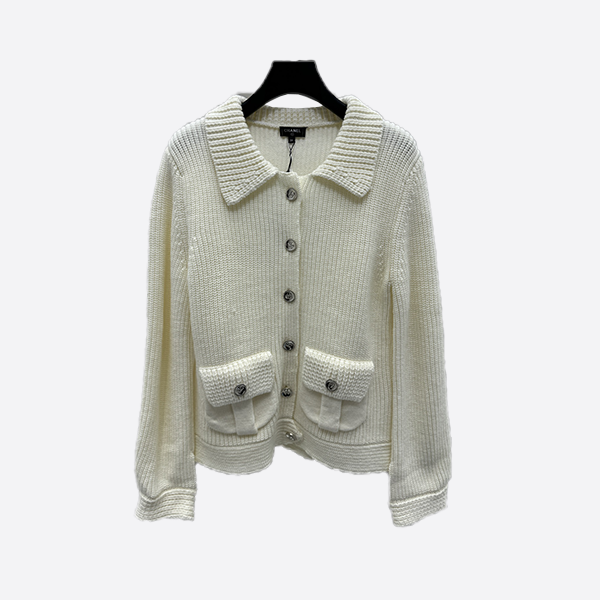 Chanel Lapel Simple Lazy Thick Knit Cardigan