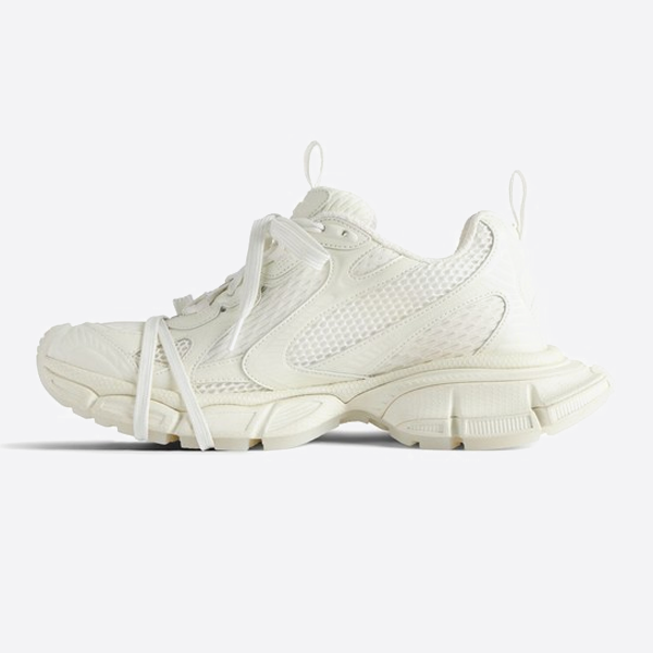Balenciaga 3XL Sneakers, XXXL, Lace-Up Dad Shoes, White, Glow-in-the-Dark, 734731W3XLG9001