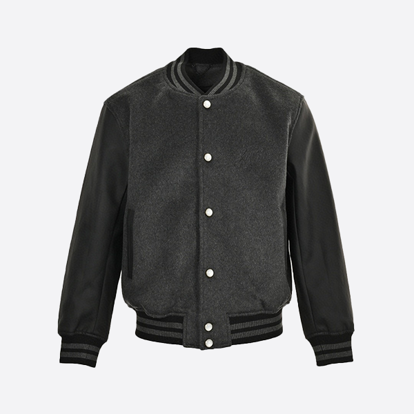 Louis Vuitton 2024Fw Embroidered Monogram Cotton Mouton Sleeve Stadium Jacket