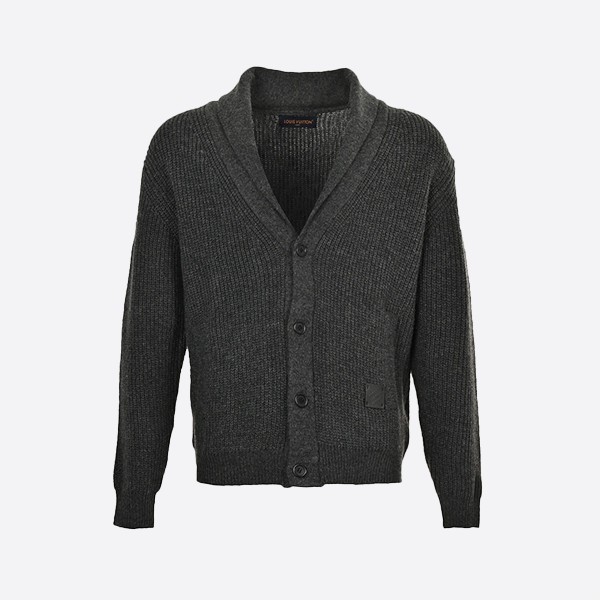 Louis Vuitton 24Fw Leather Label Cashmere Cardigan Sweater