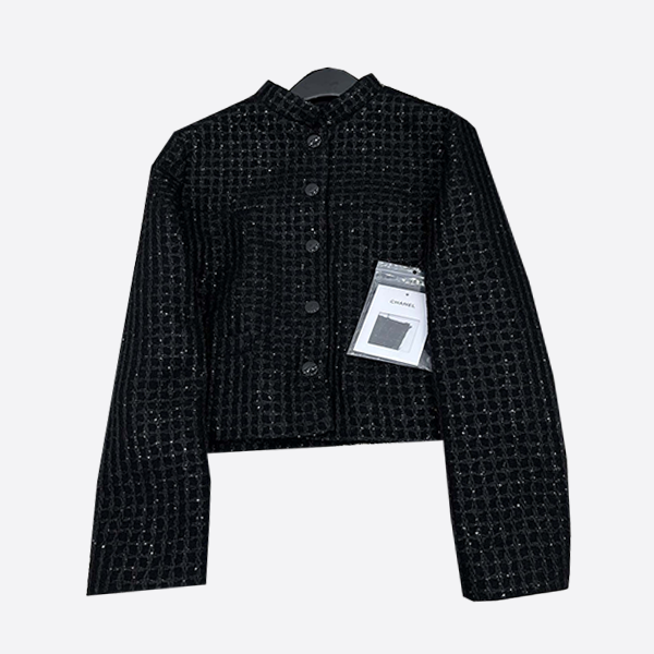 Chanel 2025 New Tweed Small Stand Collar Dress Jacket