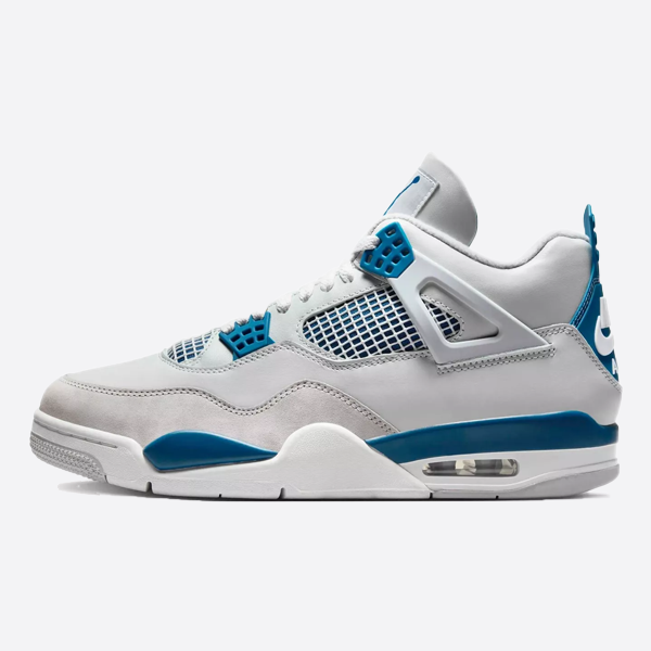 Air Jordan 4 Retro Military Blue AJ4 White Blue Sneakers HF4281-141