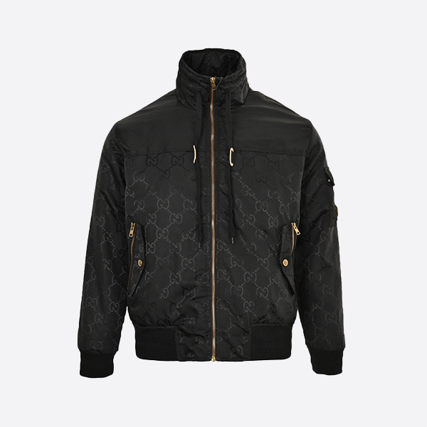 Gucci Dark Pattern All-Over Logo Cotton Jacket