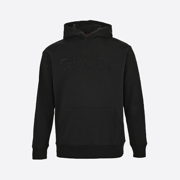 Gucci hooded sweatshirt with diamond lettering on the chest