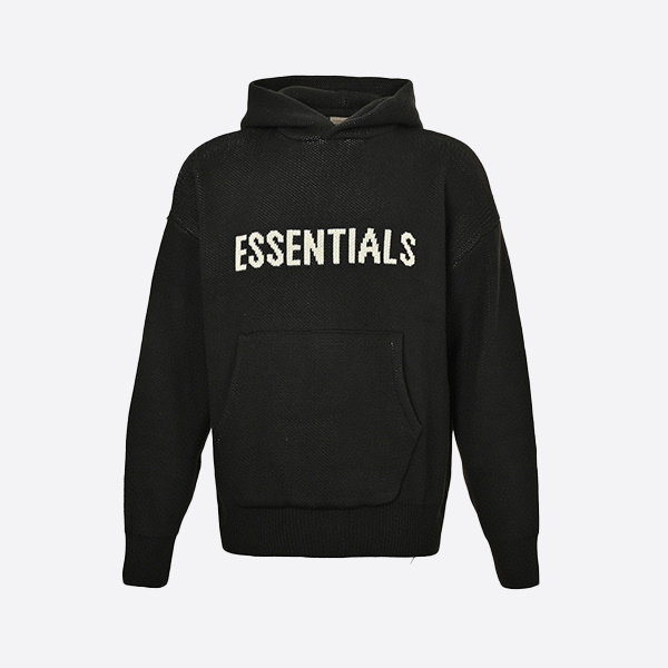 Fear of God FOG Essential Jacquard Letter Sweater Hooded Sweatshirt