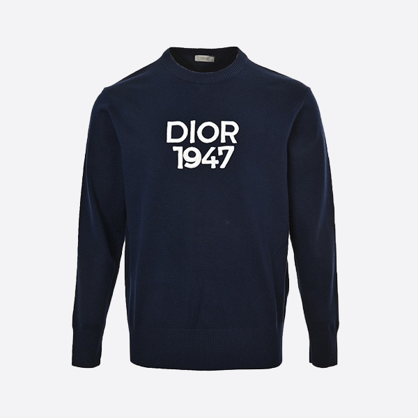 Dior 24FW 1947 Embroidered Letter Logo Crew Neck Sweater