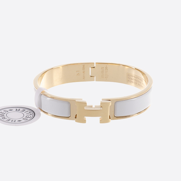 Hermes enamel bracelet white H700001Fv01PM