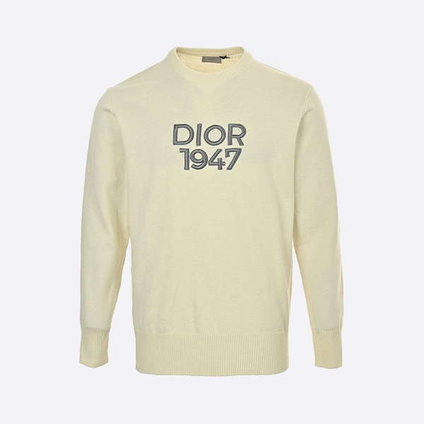 Dior 24FW 1947 Embroidered Letter Logo Crew Neck Sweater