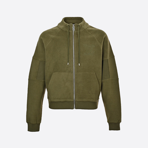 Louis Vuitton 2024Fw Embroidered Logo Wool Suit Zipper Jacket